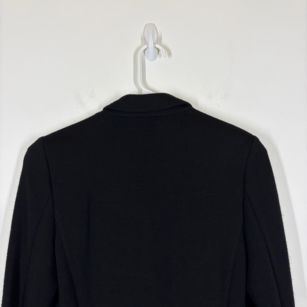 Escada 100% Wool Black Knit Sweater Blazer Size 34 or US 4 - Picture 4 of 8